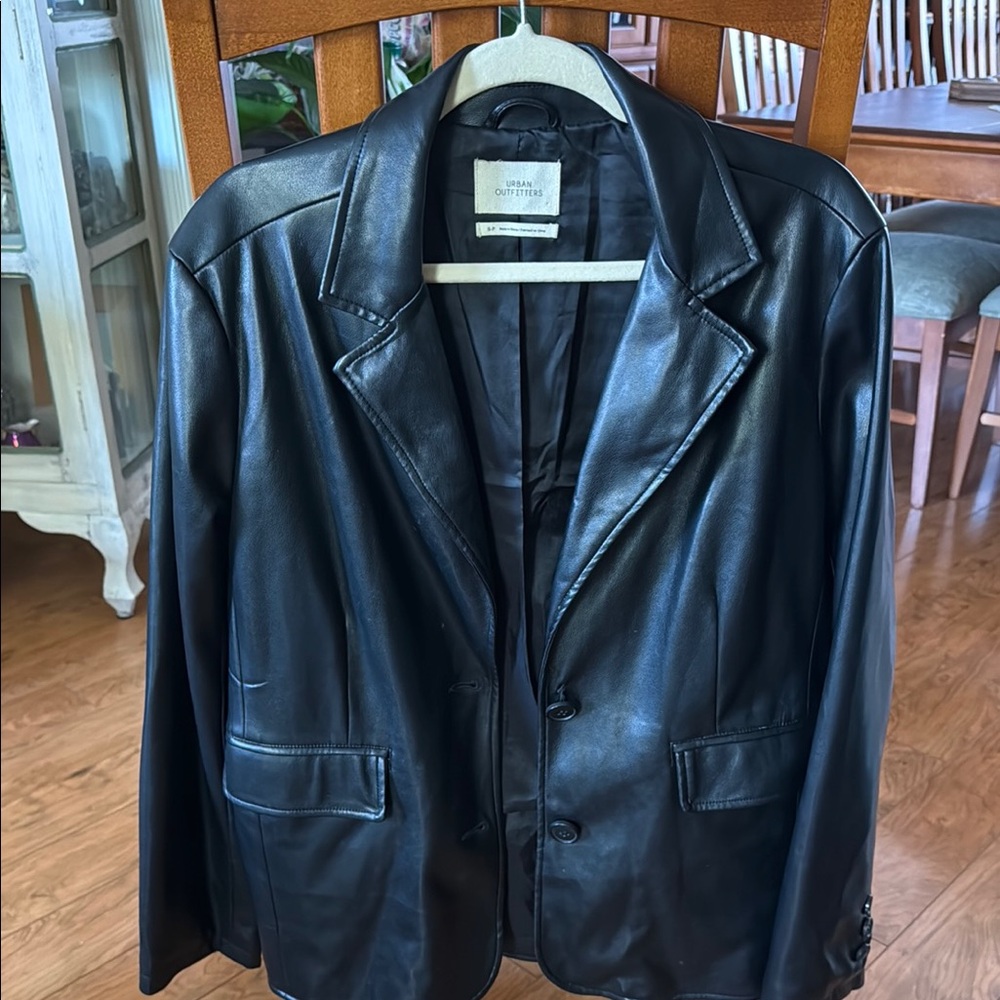 Black Leather Blazer
